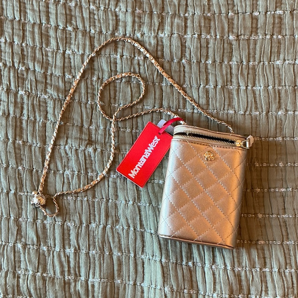 Gold Quilted Mini Bag
